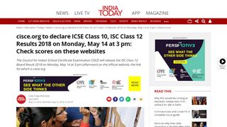 
                            6. cisce.org to declare ICSE Class 10, ISC Class 12 Results 2018 on ...