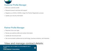 
                            6. Cisco Account Login - Profile Manager for Customers & Partners - Cisco