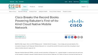 
                            12. Cisco Breaks the Record Books: Powering Rakuten's First-of-its-Kind ...