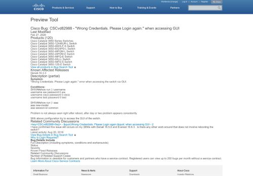 
                            9. Cisco Bug: CSCvd82988 - 