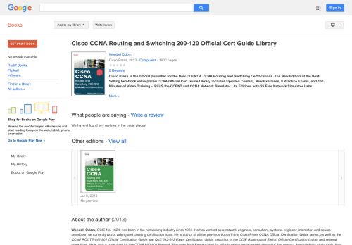 
                            9. Cisco CCNA Routing and Switching 200-120 Official Cert Guide Library