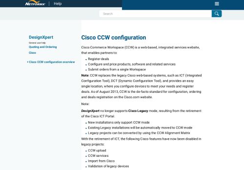 
                            9. Cisco CCW configuration - Netformx