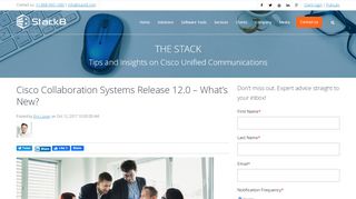 
                            10. Cisco Collaboration Systems Release 12.0 – What's New? - Stack8 Blog