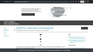 
                            13. cisco - CUCM 10.5 - Reset Admin name & password - Network ...