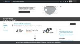 
                            7. Cisco default username - Network Engineering Stack Exchange