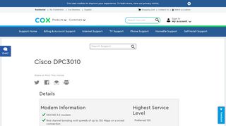 
                            12. Cisco DPC3010 - Cox