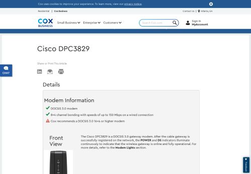 
                            6. Cisco DPC3829 - Cox