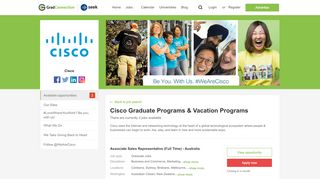 
                            10. Cisco employment opportunities (6 available now!) - GradConnection