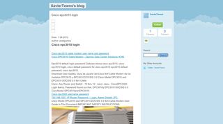 
                            7. Cisco epc3010 login - XavierTowns's blog