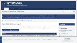 
                            2. Cisco EPC3208 Modem Login? - Inoffizielles Unitymedia-Forum