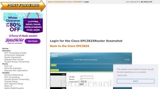 
                            7. Cisco EPC3825 Login Router Screenshot - PortForward.com
