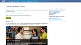 
                            1. Cisco Expert-Level Training: Login Page