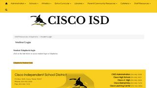 
                            11. Cisco Independent School District - Student Login