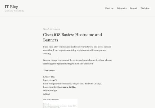
                            7. Cisco iOS Basics: Hostname and Banners | IT Blog