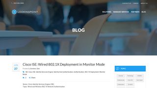 
                            6. Cisco ISE: Wired 802.1X Deployment in Monitor Mode - LookingPoint