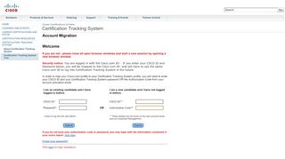 
                            2. Cisco - Login - Cisco Certifications Tracking System