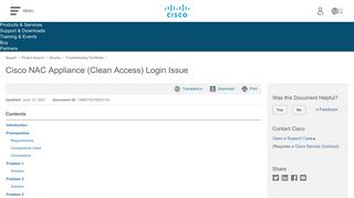 
                            11. Cisco NAC Appliance (Clean Access) Login Issue - Cisco
