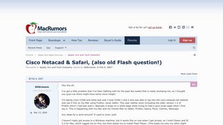 
                            13. Cisco Netacad & Safari, (also old Flash question!) | ...