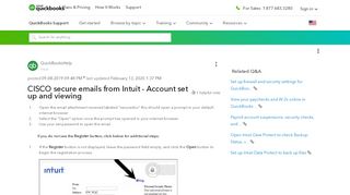 
                            6. CISCO secure emails from Intuit - Account set up and viewing ...