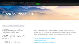 
                            11. Cisco SolutionsPlus - Resources - ZOOM International