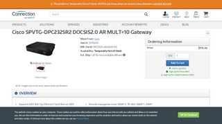 
                            6. Cisco SPVTG-DPC2325R2 DOCSIS2.0 AR MULT=10 Gateway ...