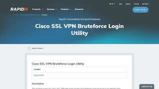 
                            3. Cisco SSL VPN Bruteforce Login Utility | Rapid7