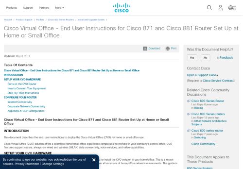 
                            13. Cisco Virtual Office - End User Instructions for Cisco 871 and Cisco ...