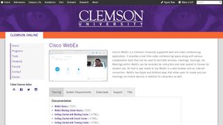 
                            8. Cisco WebEx | Clemson University, South Carolina