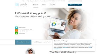 
                            2. Cisco WebEx Meeting Center. Video conferencing for organisations.