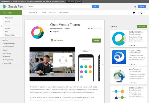 
                            9. Cisco Webex Teams - Google Play のアプリ