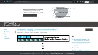 
                            3. cisco - What does logging synchronous command do? - Network ...