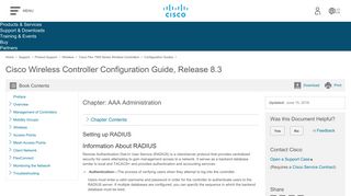 
                            4. Cisco Wireless Controller Configuration Guide, Release 8.3 - AAA ...