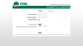 
                            4. CISL - Gestione Iscritti - Login