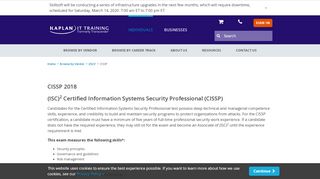 
                            12. CISSP (Certified Information Systems Security ... - Kaplan IT Training