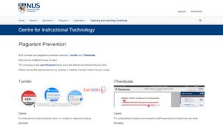 
                            1. CIT - Plagiarism Prevention - Centre for Instructional Technology - NUS