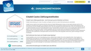 
                            6. Citadel Casino – unsere Zahlungsmethoden | DrückGlück