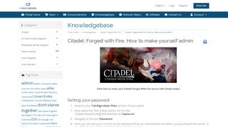 
                            8. Citadel: Forged with Fire, How to make yourself admin - Citadel Servers