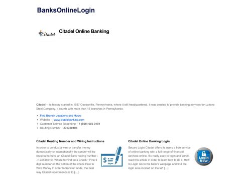 
                            7. Citadel Online Banking