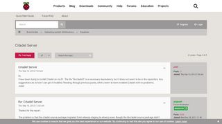 
                            10. Citadel Server - Raspberry Pi Forums