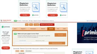 
                            8. Citation Machine: Thieme E Journals Vancouver format citation ...