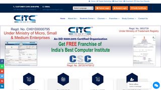 
                            6. CITC-ISO Certified, Govt, NIELIT, Microsoft Authorized Institute