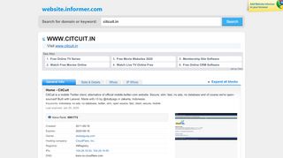 
                            8. citcuit.in at WI. Home - CitCuit - Website Informer