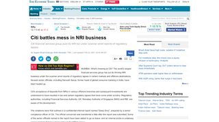 
                            10. Citi battles mess in NRI business - The Economic Times