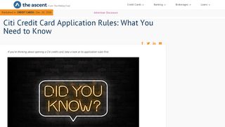 
                            13. Citi Credit Card Application Rules: What You Need to Know