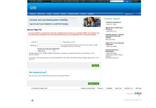 
                            9. Citi® Credit Cards - Login | Secure Sign-on - TimeoutError