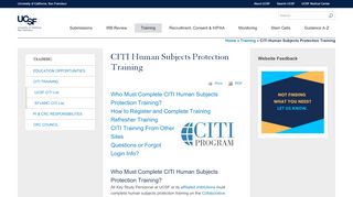 
                            11. CITI Human Subjects Protection Training | UCSF Institutional Review ...