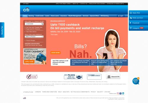 
                            1. Citi India - Credit Card | Loan | Investment | Insurance ... - Citibank India