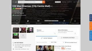 
                            6. Citi Max Cinemas (City Centre Mall), Model Town - City Max ... - Justdial