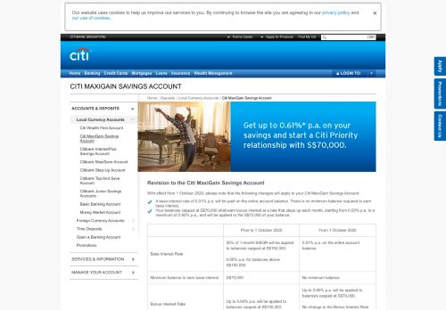 
                            8. Citi MaxiGain Savings Account - Apply for Savings Account - Citibank ...