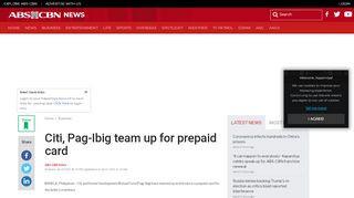 
                            11. Citi, Pag-Ibig team up for prepaid card | ABS-CBN News